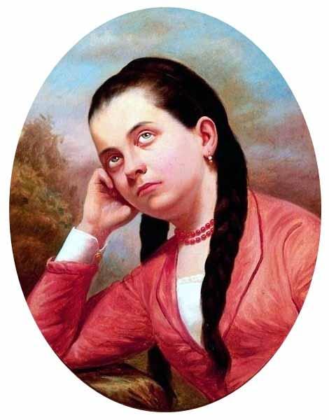 Jose Ferraz de Almeida Junior Portrait of a young woman oil painting picture
